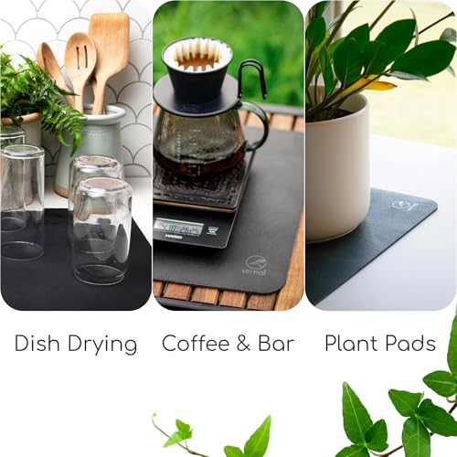 Ternal DripGuards Absorbent Counter Mat 2-Pack | Waterproof, Quick-Dry Coffee Bar Mat for Kitchen, Sink & Drink Station | Non-Slip, Spill-Proof Protector for Water, Oil & Syrup [3 x12in]. - size: 3x12in-Regular