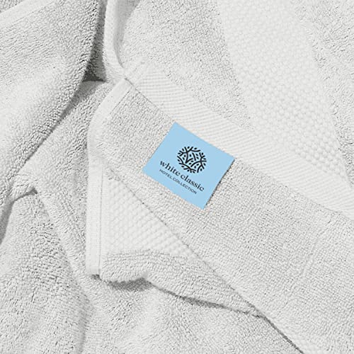 White Classic Luxury Soft Bath Sheet Towels - 650 GSM Cotton Luxury Bath Towels Extra Large 35x70 | Highly Absorbent and Quick Dry | Hotel Collection Extra Large Bath Towels Oversized, Silver, 2 Pack - color: 05: Silver
