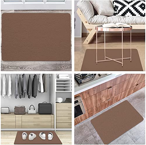 godehone Shower Mats Non Slip Without Suction Cups, PVC Loofah Bathroom Mats, Loofah Mats for Shower and Bathroom, Quick Drying, 23.6× 34.6 Inch, Brown - color: Brown, size: 34.6" x 23.6" (Rectangular)