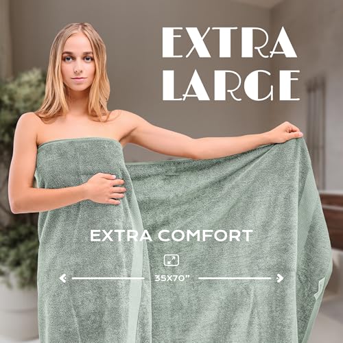 White Classic Luxury Soft Bath Sheet Towels - 650 GSM Cotton Luxury Towels Extra Large 35x70 | Highly Absorbent and Quick Dry | Hotel Quality, Green, 2 Pack - color: Mint Green, size: Bath Sheets, 2 Pack