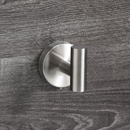 Heavy Duty Stainless Steel Coat Hooks 2pcs Wall Mounted Robe Hanger Hooks Bathroom Towel Holders for Home and Office Organization