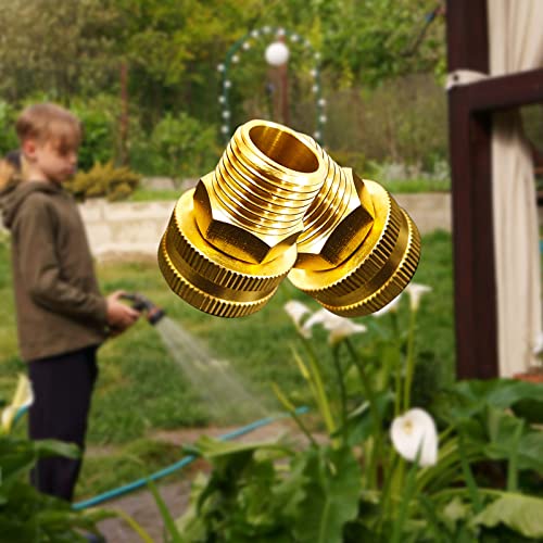 YOUHO Garden Hose Adapter Garden Hose to Pipe Fittings Connect, Garden Pipe Joint Extension Repair Fitting (1/2NPT(M) to 3/4 GHT(F) 2pcs) - size: 2PCS 1/2NPT(M) to 3/4GHT(F)
