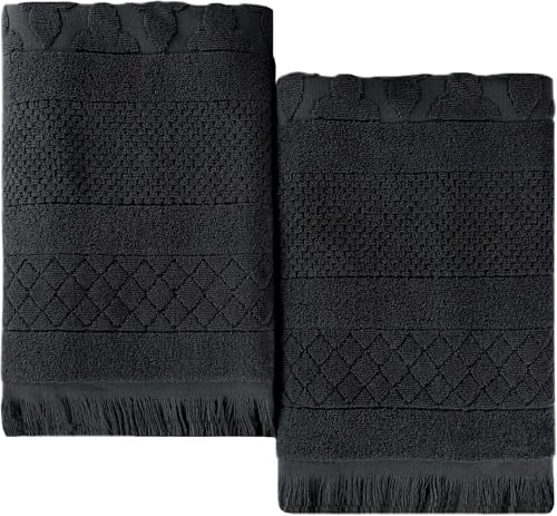 Superior Cotton Bath Sheet Set, Oversized Large Absorbent Body Towels, Luxury Soft Quick Drying, Shower, Spa, Hotel, Pool, Guest Bathroom, Home Essentials, Set of 2, Rolla Collection, Black - color: Black, size: Bath Sheet 2 - Pack