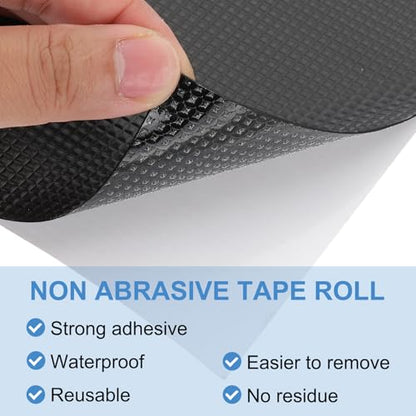 PATIKIL 5 x 21.5cm Non-Slip Grip Tape, Waterproof Non-Abrasive Traction Tape Self-Adhesive Cushion Pad Strips for Handrails Game Controllers Ovens- 7 Pcs (Black) - color: Black, size: 2 x 8.5 Inch