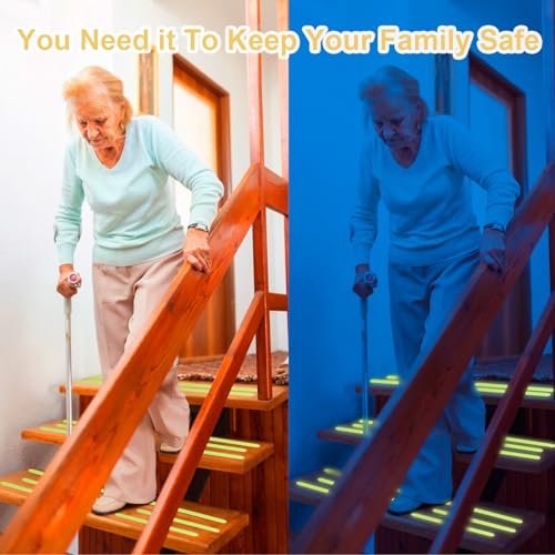 Luminous Non Slip Shower Stickers, Anti Slip Waterproof Bathtub Adhesive Mat Strips, Safe Visible Stair Floor Ladder Tape Decal, Protect Kid Elder for Boat Swimming Pool Health Club (24 Pcs) - color: 24 Pcs