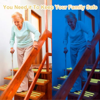 Luminous Non Slip Shower Stickers, Anti Slip Waterproof Bathtub Adhesive Mat Strips, Safe Visible Stair Floor Ladder Tape Decal, Protect Kid Elder for Boat Swimming Pool Health Club (24 Pcs) - color: 24 Pcs