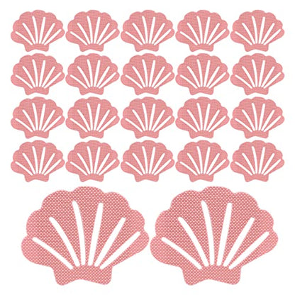 Bathtub Stickers Non Slip, Shell Shaped Tubs Safety Shower Treads, Adhesive Sticker for Bathroom Bathtub, Shower Floor,Pink(12Pcs) - color: Pink