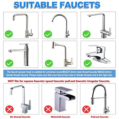 Kitchen Sink Faucet Sprayer Attachment, Movable Kitchen Tap Head 360° Rotatable, Anti-Splash Sink Sprayer Faucet Nozzle Head, Water Saving Faucet Aerator - style: 3 Modes Sprayer