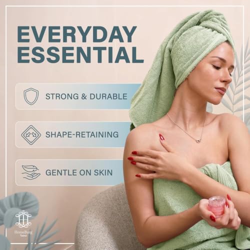 Luxe 2-Piece Bath Towel Set – Large Soft Cotton Towels, Absorbent, Durable & Skin-Friendly, Machine Washable, 27 x 54 in (Sage Green) - color: Sage Green