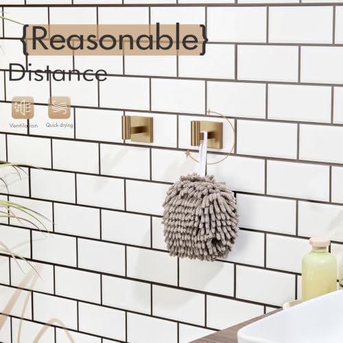 KOKOSIRI Robe Hooks for Bathrooms Towel Hook, Wall Mounted Coat Hooks Bathroom Hardware 2 Pack Champagne Bronze Stainless Steel B1013CPG-P2 - color: Champagne Bronze, size: 2 Pack