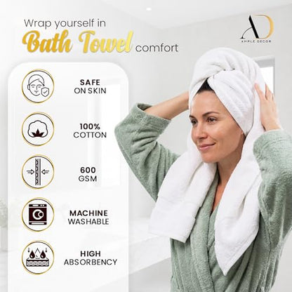 100% Cotton Bath Towels 30x54 Inches, 600 GSM, Soft & Absorbent, Set of 16, Black - color: Black, size: Bath Towel Set of 16