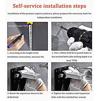 Flip Up Grab Bars for Bathroom, Handicap Rails ?Foldable Toilet Grab Bar Handles Support Bars Safety Handrails for Elderly Disabled Pregnant Shower AssistWithout Calling Bell（With calling bell） - size: With calling bell