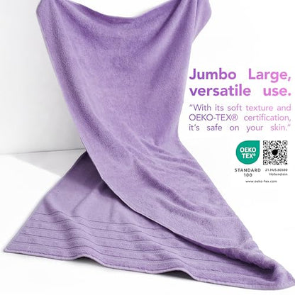 American Soft Linen 100% Cotton Luxury Turkish Towels, 35x70 XL Bath Sheet | Soft Absorbent Quick Dry OEKO Tex Standard 100 Certificated Durable Machine Washable Premium Hotel Quality - color: Lilac, size: 1 Piece set