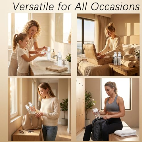 Foam Pump Bottle 7oz/ 200ml, 2Pcs Large Foaming Soap Dispenser for Travel Clear Refillable Foaming Spray Bottle for Bathroom, Hand Soap, Shampoo, Face Wash, Leak-Proof Foam Dispenser - color: 6.8oz-clear-2 Pack