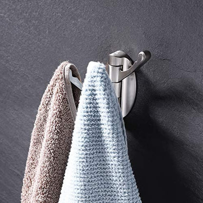 KES KES 13.8 Inch Swivel Towel Rack Brushed Toilet Paper Holder Coat Hook with Multi Three Foldable Arms, A2102S4-2+A2175S12-2-SL+A5060-2-SL