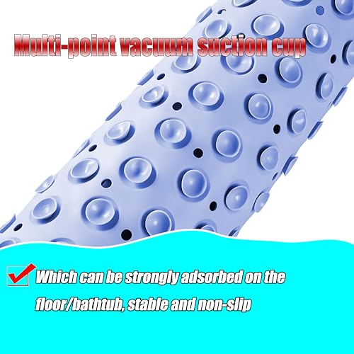 Shower Mat Anti-Slip 21.6'' Round Bathtub Mat with Suction Cups Machine Washable Shower Bath Mat - color: Marrs Green