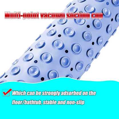 Shower Mat Anti-Slip 21.6'' Round Bathtub Mat with Suction Cups Machine Washable Shower Bath Mat - color: Pink