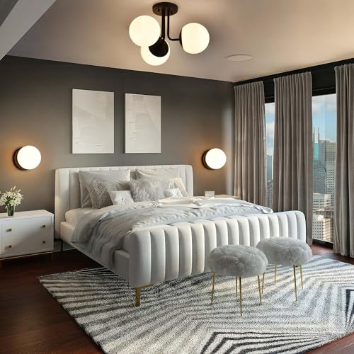 Wall Sconces, 1 Light Modern Globe Sconce in Matte Black, Wall Light for Bedroom Bathroom Living Room & Hallway Vanity Lighting, Ceiling Light Fixture - color: Matte Black, size: 1-Light