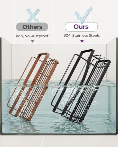 ODesign 3 Pack Adhesive Shower Caddy,Stainless Steel Shower Shelves,Black | No Drilling Shower Shelves Rack,Rustproof Shower Organizer with Soap Holder,Shelves for Bathroom Storage & Home Decor