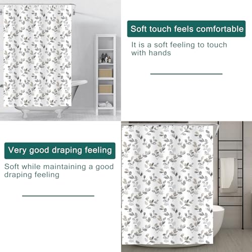 Shower Curtain Liner, 5G Shower Liners with 12 Rustproof Metal Grommets and Weighted Magnets, Waterproof Duty Shower Curtains for Shower Bathroom 72 x 72 - color: Sensitive Plant