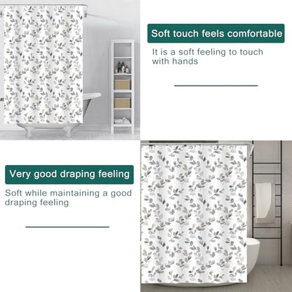 Shower Curtain Liner, 5G Shower Liners with 12 Rustproof Metal Grommets and Weighted Magnets, Waterproof Duty Shower Curtains for Shower Bathroom 72 x 72 - color: Sensitive Plant