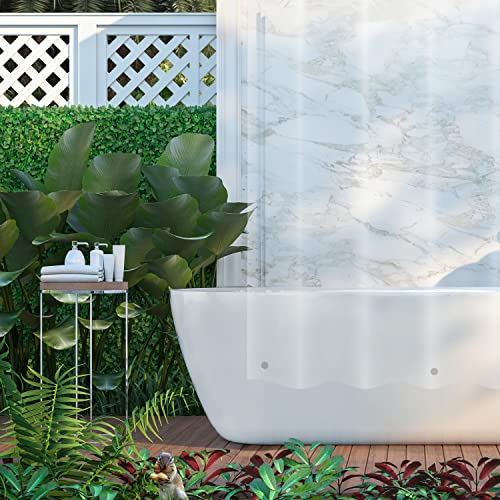SO HOME Shower Curtain Liner - Heavy Duty 6 Guage PEVA - Built in 3 Weighted Magnets - 12 Aluminium Grommets (2, Clear, 72" x 70" - color: Clear