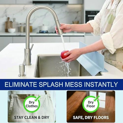 Silicone Sink Splash Guard 23 Inch for Kitchen, Faucet Mat Behind Faucet with Strong Suction Cups, Countertop Protector Keep Dry