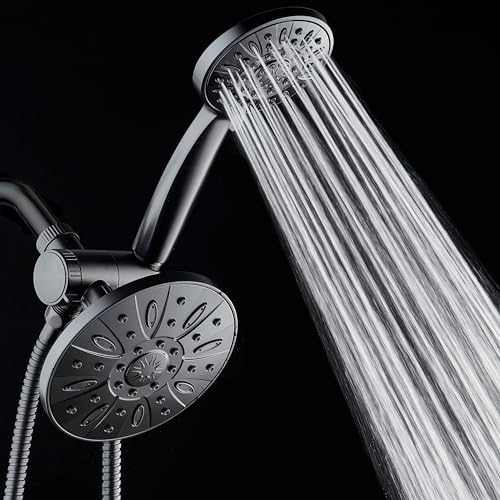 AquaDance Premium High Pressure 3-Way Rainfall Combo Combines The Best of Both Worlds-Enjoy Luxurious Rain Showerhead and 6-Setting Hand Held Shower Separately or Together, Matte Black - color: Matte Black