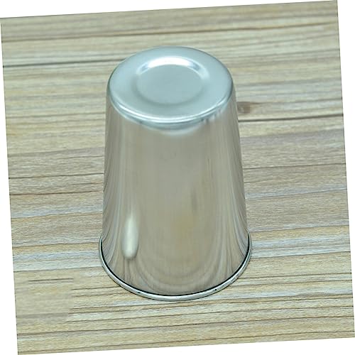 VALICLUD 2pcs Silver Stainless Steel Cups Tumbler for Bathroom Beverages Toothbrush Use Easy to Clean Water Cup Multi Use Drinkware for Home Parties - size: 6X6cm