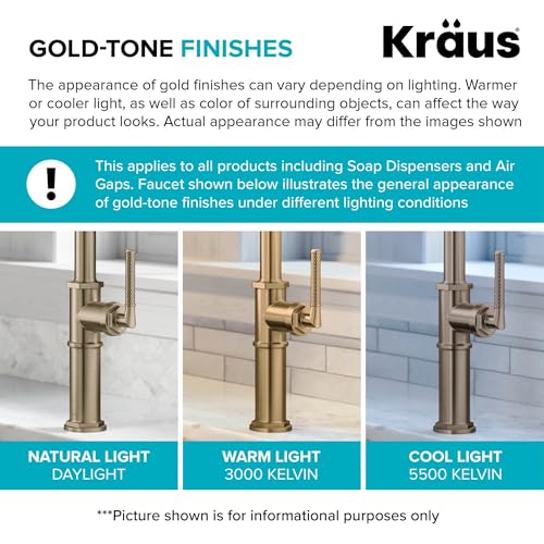 KRAUS Oletto Touchless Sensor Bridge Kitchen Faucet with Pull-Down Sprayhead in Spot-Free Antique Champagne Bronze, KSF-3122SFACB - color: Spot Free Antique Champagne Bronze, style: Bridge Touchless Faucet