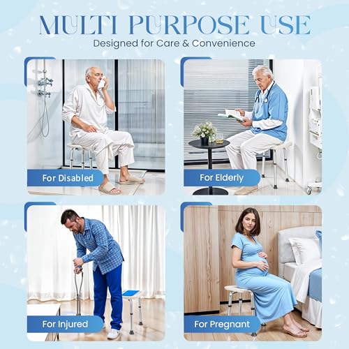 Dr Kays Shower Chair for Inside Shower Bench for Bathtub 350lb Support | Premium Aluminium, Heavy-Duty Bathroom Chair for Inside Bathtub, Bath Bench, Bath Seat for Washroom
