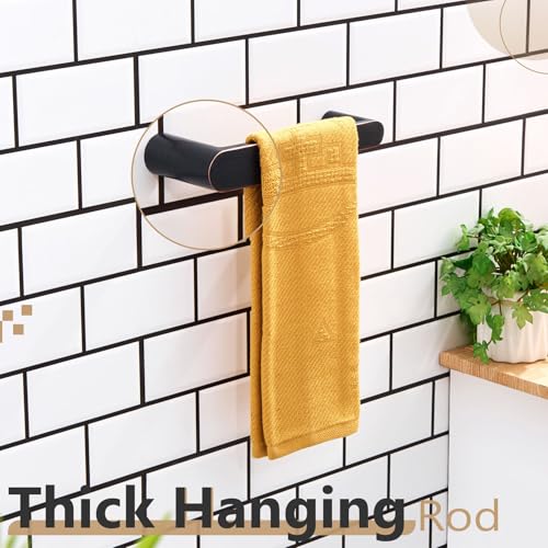 KOKOSIRI Towel Rings Bathroom Hand Towel Bar 9-Inch Wall Mount Towel Rack Oil Rubbed Bronze Stainless Steel Bathroom Hardware, B4010ORB-L9 - color: Oil Rubbed Bronze