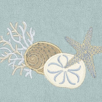 Avanti Linens - Hand Towel, Soft & Absorbent Cotton Towel (By the Sea Collection, Mineral) - color: Mineral, size: Hand Towel