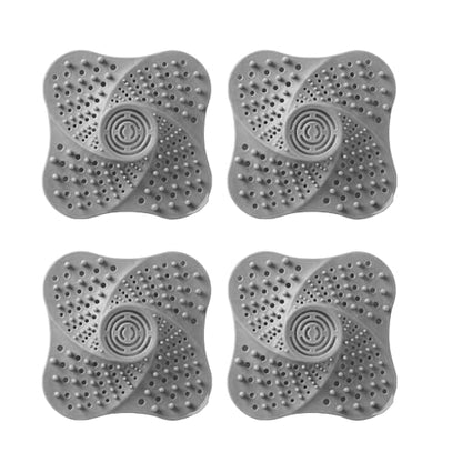 Drain Hair Catcher, 5.12 Inch Silicone Bath Drainer Protector Tub & Sink Hair Catcher for Flat Drains, Bathroom, Laundry, Kitchen & RV Use