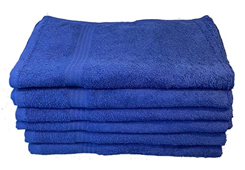 16X27 Salon Hand Towels Colors (12Pack-36Pack- 60Pack-120Pack) 100% Cotton for Hair Salons, Nail Salons, Tanning Salons, Golf Course (Royal Blue, 12) - color: Royal Blue