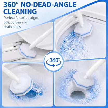 100 Pcs Disposable Toilet Wand Refills Bulk,No Cleaner Required | Disposable Toilet Brush Refills,No Falling Apart,4X Thick Lather Cleaning Power,Fresh Scent,Fits Clorox and Most Toilet Wands