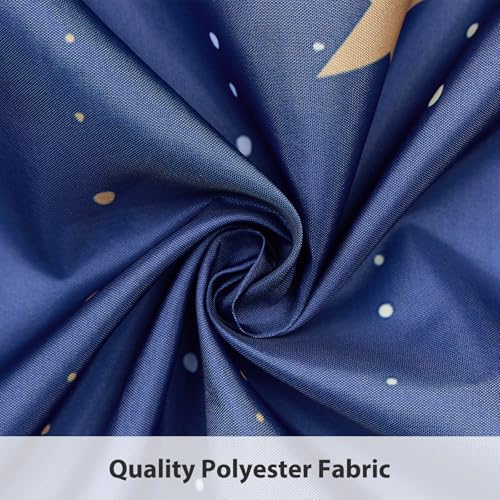 Starry Night Shower Curtain, Waterproof Shower Curtains for Bathroom, Cloth Star Shower Curtain Set with Hooks, Blue Celestial Space Shower Curtains, 72x78 Inches - color: Starry Night - Blue, size: 72"W x 78"L (Pack of 1)