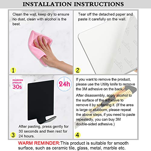 Alise 10 Pcs Self Adhesive Coat Hook Single Towel Clothes Hooks,Black | Key Hooks Utility Hooks for bathroom kitchen Wardrobe Window Glass Door Garage