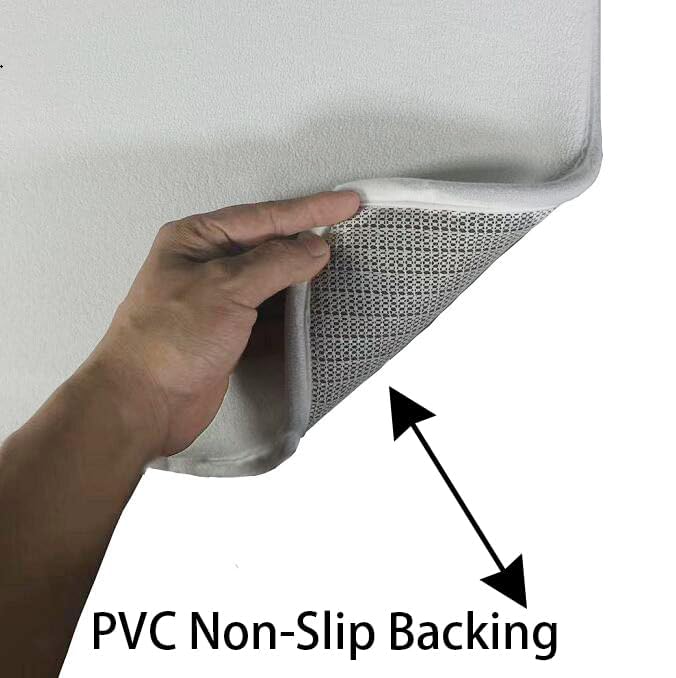 Madeals Toilet Mat and lid Cover Set with Toilet Tank Cover 3 Piece Toilet Set White - color: White