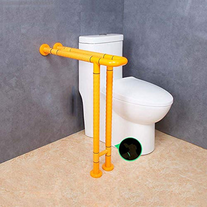 Bathroom Grab Bar Safety Support Rail, Toilet Bars with Legs,Wall Mounted Handrail Bracket,Elderly Freestanding Bars,Nylon Stainless Steel Bar,Ba - color: White, size: 60×70cm
