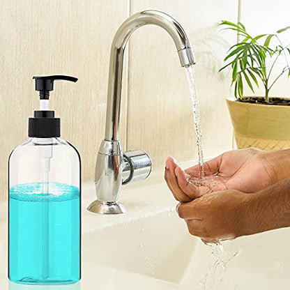 Clear Soap Dispenser with Rust Proof Pump, Waterproof Labels (1 Pack,16.9 Oz), Plastic Hand Soap Dish Soap Dispenser for Kitchen Bathroom - color: Clear 1 Pack
