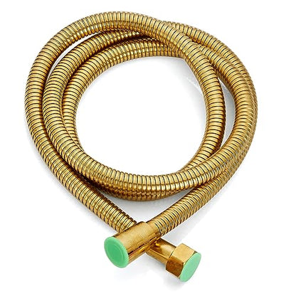 gotonovo Shower Hose 59 Inches for Bathroom Extra Long SUS304 Stainless Steel Handheld Shower Head Hose with Brass Insert and Nut Flexible Polished Gold - color: Polished Gold
