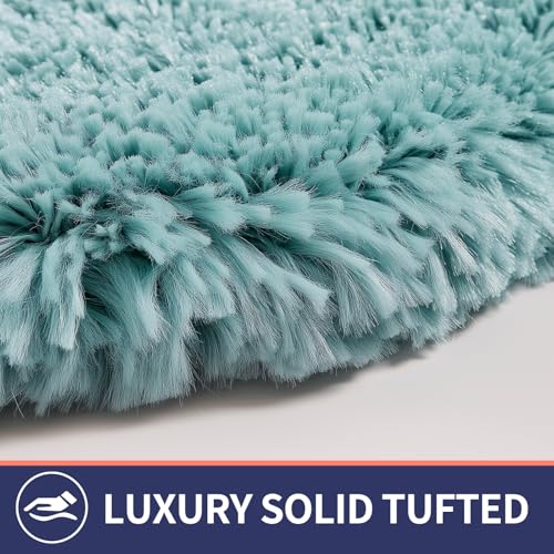 Soft Microfiber Toilet Lid Cover 17.5" x 15" Machine Washable | Solid Toilet Seat Cover Adjustable Rubber Backing Fits Most 16 -17.5" L x 14-16" W Round Oblong and Elongated Toilet Seat - color: Aqua