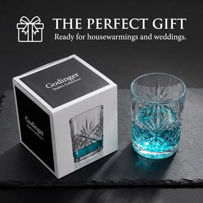 Godinger Bathroom Tumbler Cup Glass, Water Glass, Toothbrush Holder - Dublin Crystal Collection, 8oz - size: 8 Ounces