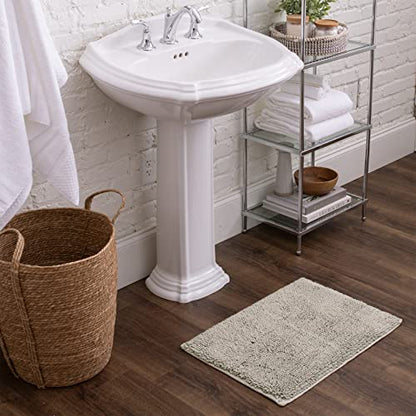 Mohawk Home Classic Cotton Ii Silver 1' 9" x 2' 10" Bath Mat - color: Silver, size: 1'9" x 2'10" (Rectangular)