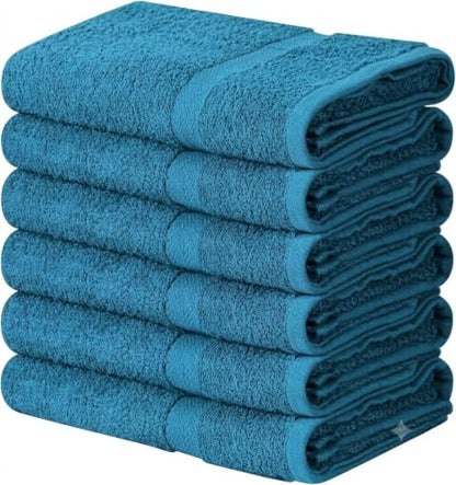 Towel and Linen Mart Cotton White 6 Pack Bath Towel Set,Quick Dry,Absorbent,Light Weight, Soft Feel, Premium Towels for Hotel, Spa and Bathroom (24 x 48) (Teal, 24 X 48 6 Pack) - color: Teal
