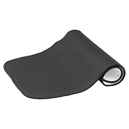 iDesign Fabric Mini Kitchen Countertop Dish Drying Mat, Black | Absorbent - color: Black, size: 9" x 18"