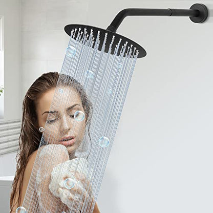 Shower Head Extension Arm, Shower Extender Water Outlet- Lowers Existing, Shower Pipe Extension for Bathroom, Made of Solid Metal Stainless Steel(4 Inch, Matte Black) - color: Matte Black, style: 4 Inch