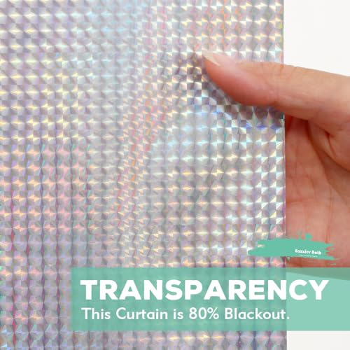 Holographic 3D EVA Shower Curtain Liner Cube, 72x72 Premium Clear Plastic Bathroom Shower Curtain with Rustproof Metal Grommets for Shower Stall, Bathtubs - color: A-holographic, size: 72"W x 72"L (Pack of 1)