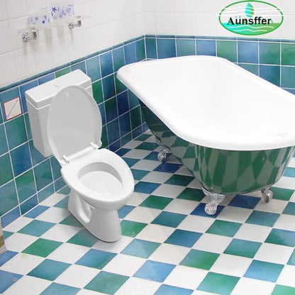 Toilet Seat Elongated, Toilet Seat Oval 18.5 Inch, Soft Close, PP Material, Easy Clean and Safe, No Yellow, White, 2 Pack - color: White, size: Elongated 18.5inch 2 PACK